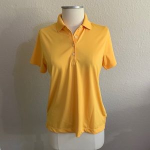 Golden yellow polo shirt